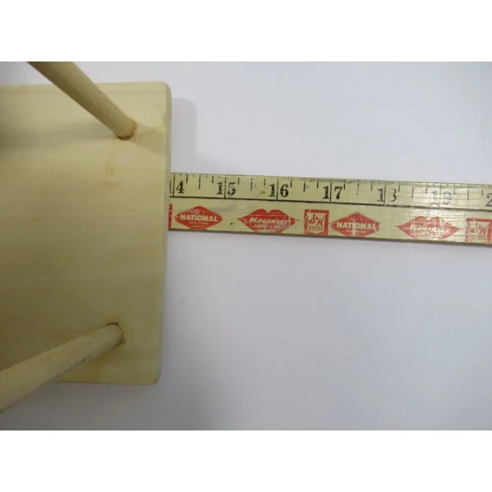 Childrens Handmade‎ Wooden Bi Wing Airplane With Propeller Paintable Plane